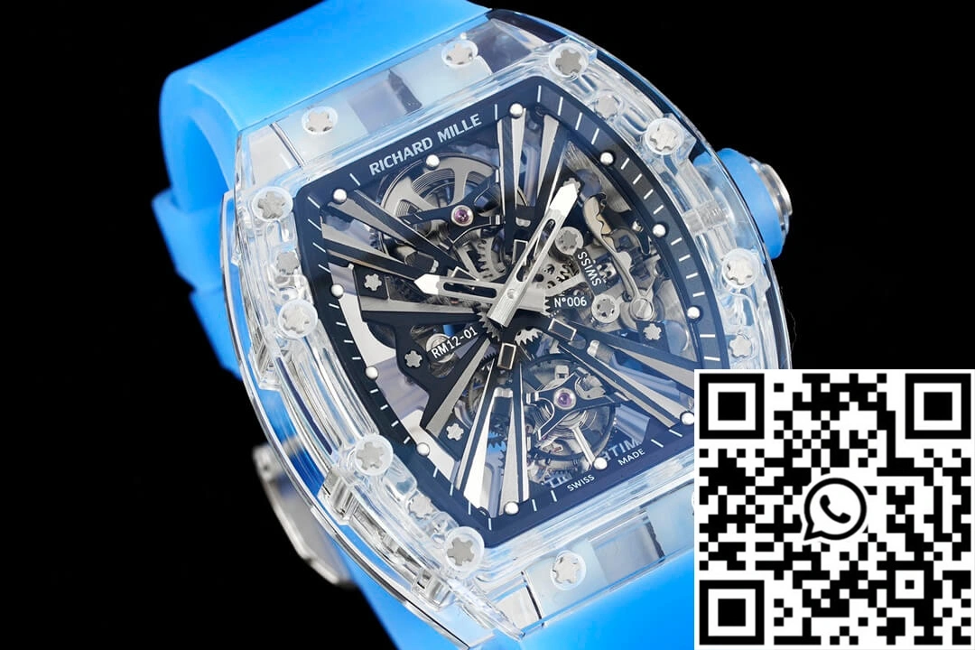 Richard Mille RM12-01 RM Factory Tourbillon Transparent Version Blue Strap