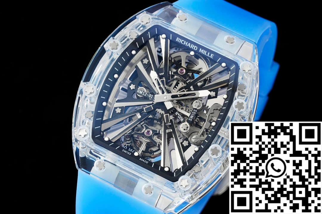 Richard Mille RM12-01 RM Factory Tourbillon Transparent Version Blue Strap