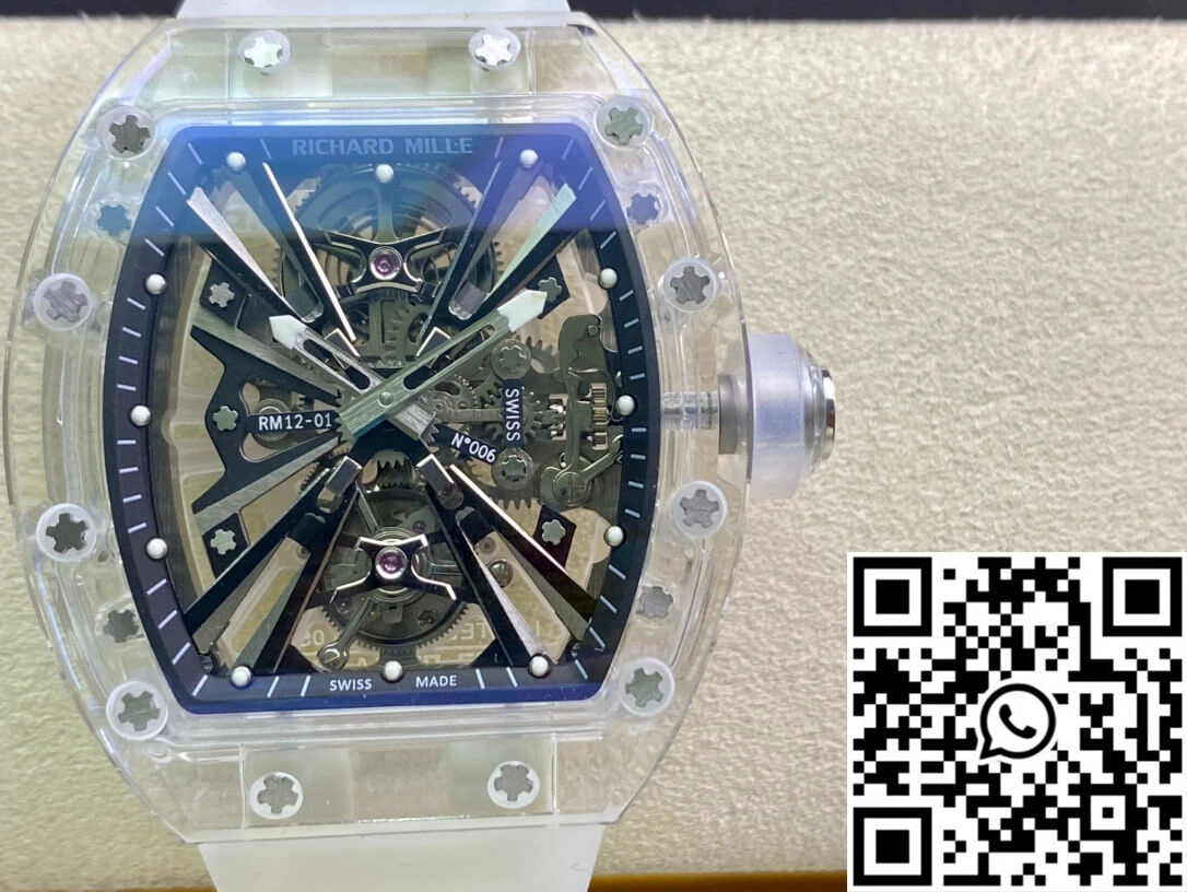 Richard Mille RM12-01 RM Factory Tourbillon Transparent Version Rubber Strap