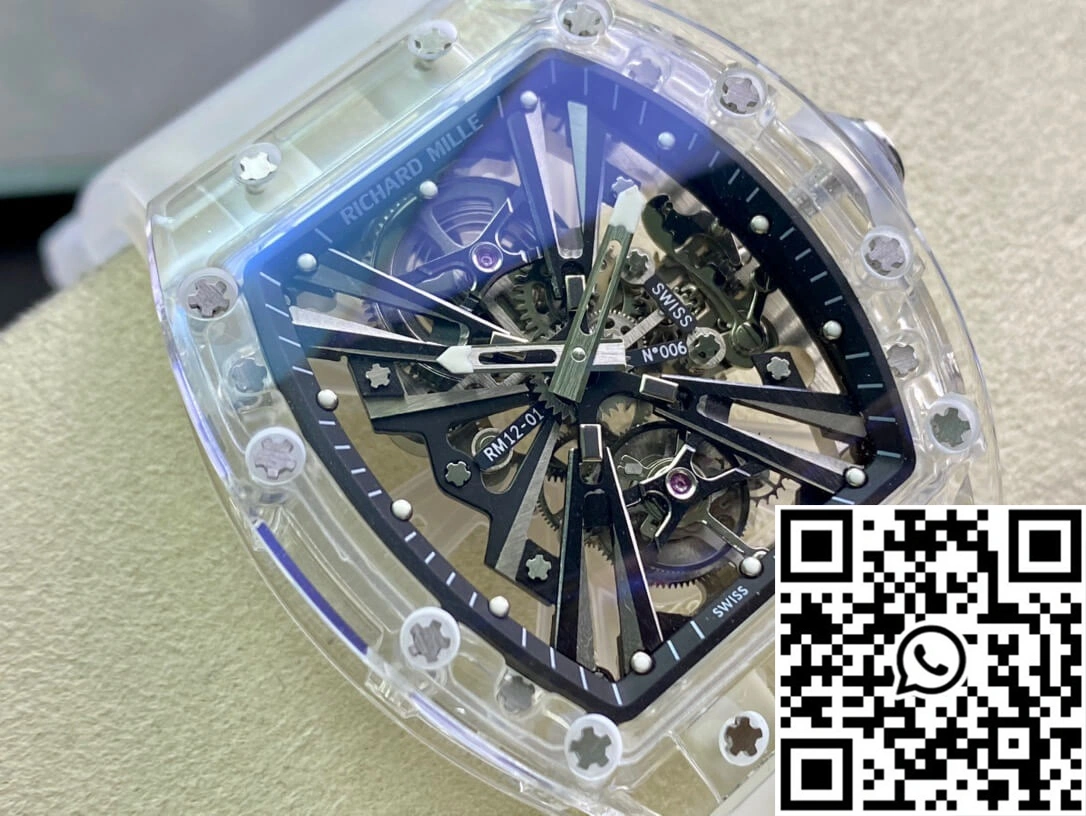 Richard Mille RM12-01 RM Factory Tourbillon Transparent Version Rubber Strap