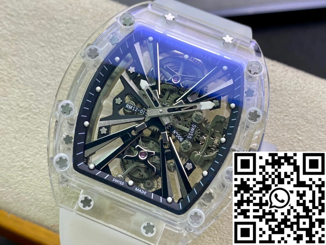 Richard Mille RM12-01 RM Factory Tourbillon Transparent Version Rubber Strap