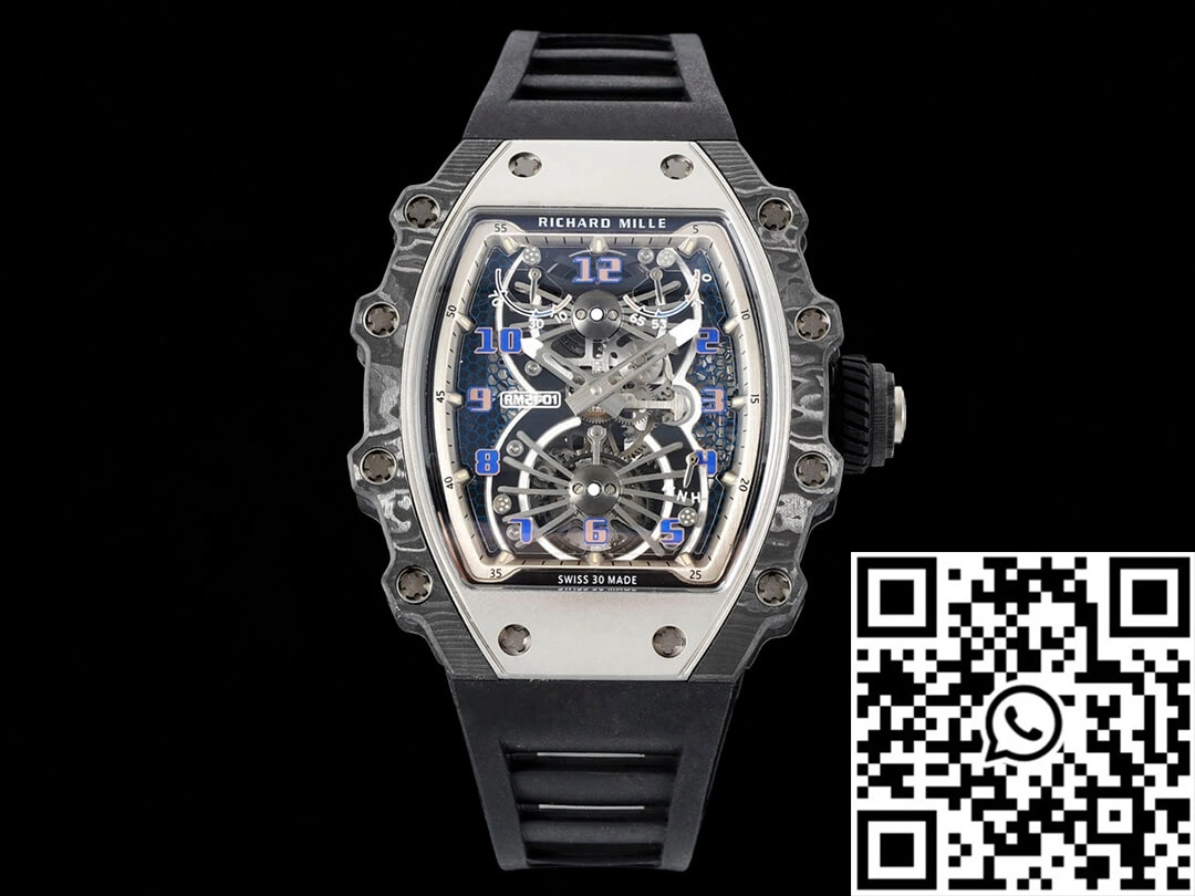 Richard Mille RM21-01 RM Factory Tourbillon Skeleton Dial Black Strap