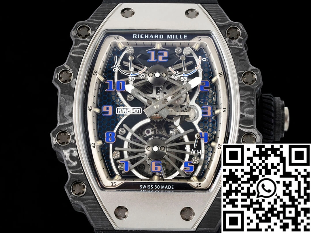 Richard Mille RM21-01 RM Factory Tourbillon Skeleton Dial Black Strap