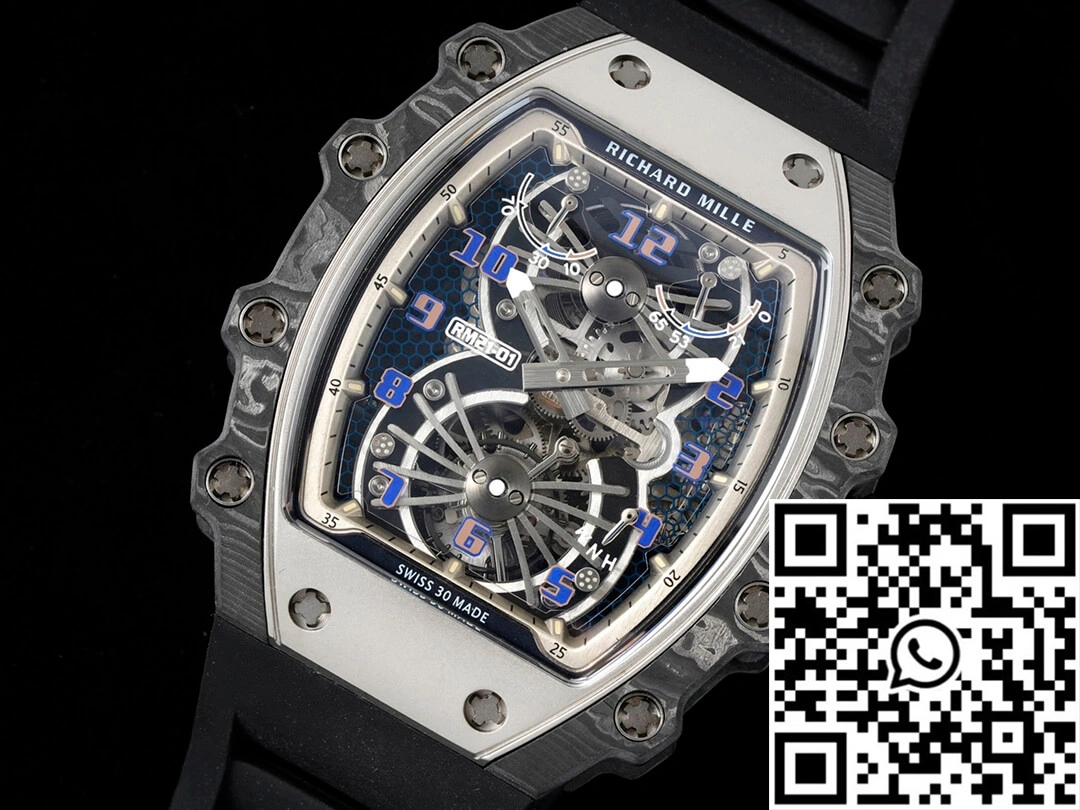 Richard Mille RM21-01 RM Factory Tourbillon Skeleton Dial Black Strap