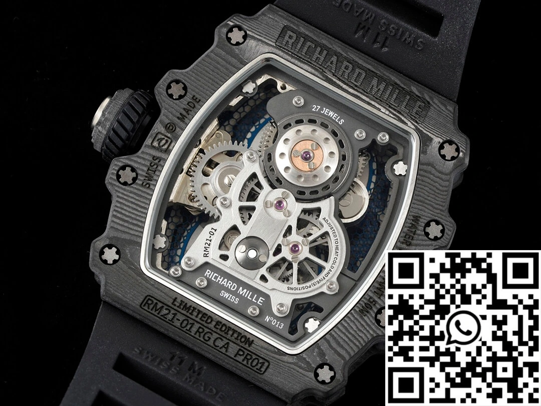 Richard Mille RM21-01 RM Factory Tourbillon Skeleton Dial Black Strap
