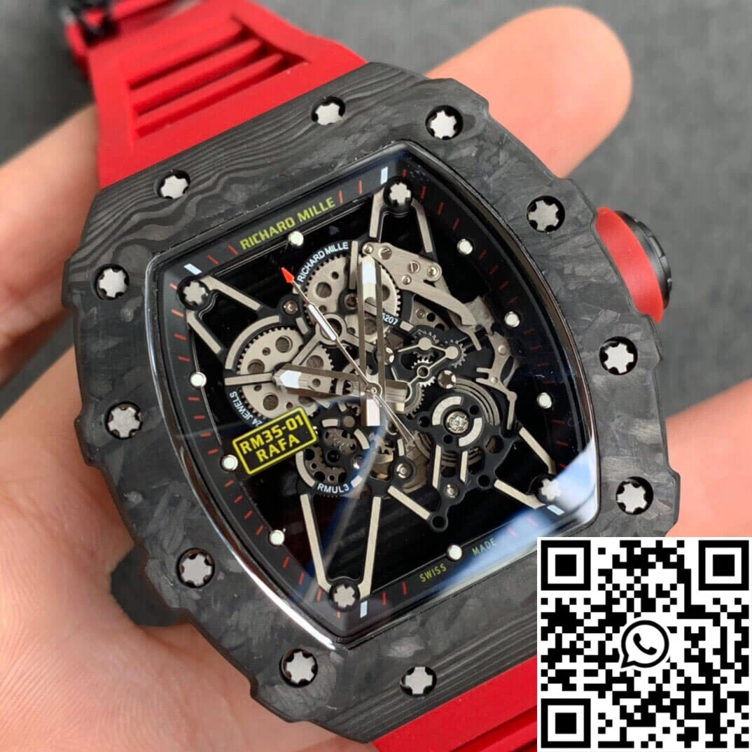Richard Mille RM35-01 KV Factory Carbon Fiber Red Strap