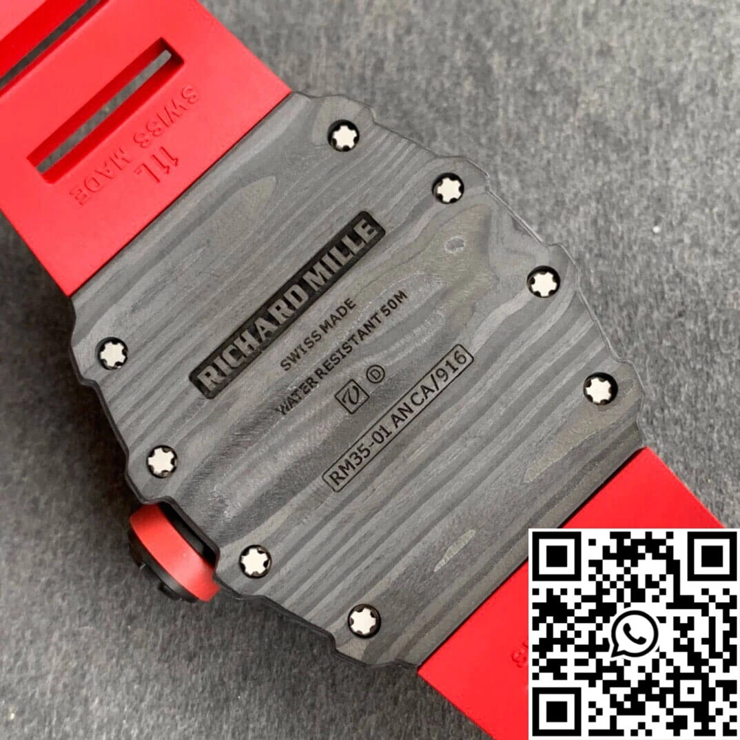 Richard Mille RM35-01 KV Factory Carbon Fiber Red Strap