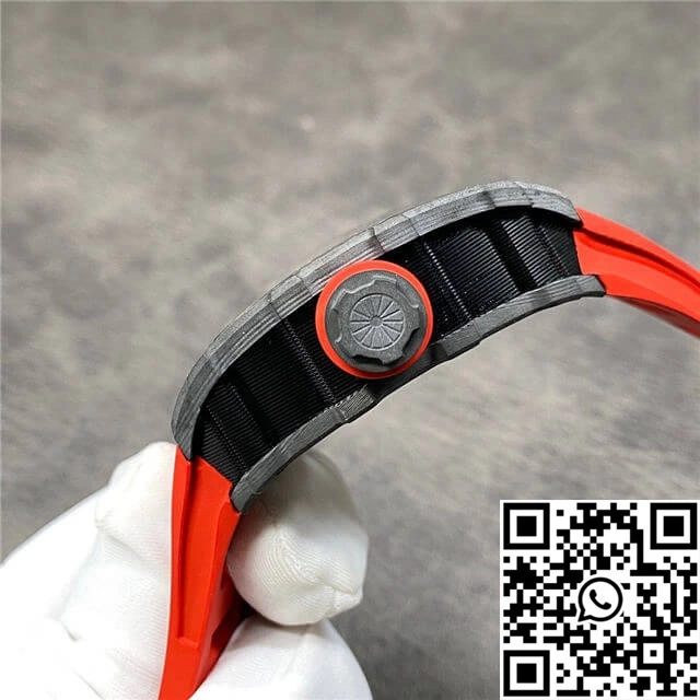 Richard Mille RM35-02 KV Factory Carbon Fiber Red Rubber Strap
