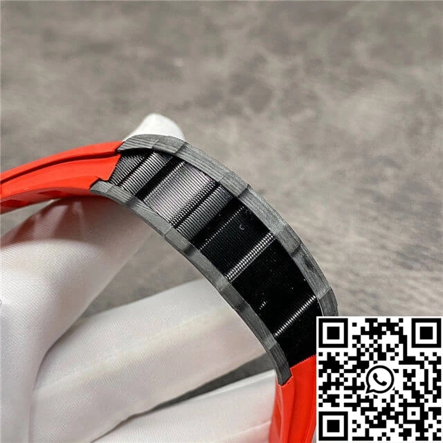 Richard Mille RM35-02 KV Factory Carbon Fiber Red Rubber Strap