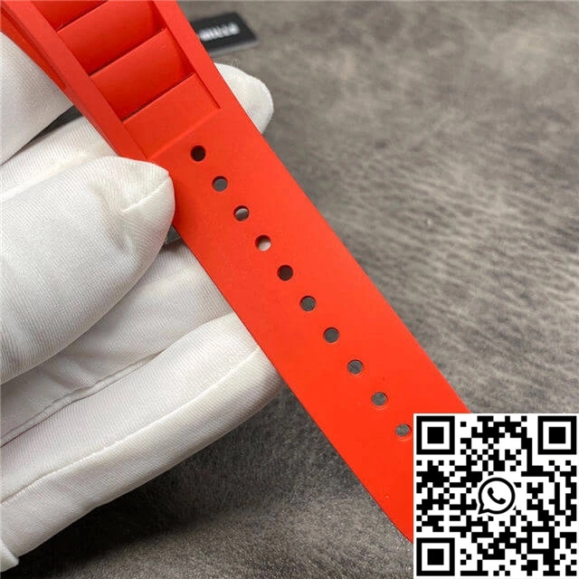 Richard Mille RM35-02 KV Factory Carbon Fiber Red Rubber Strap