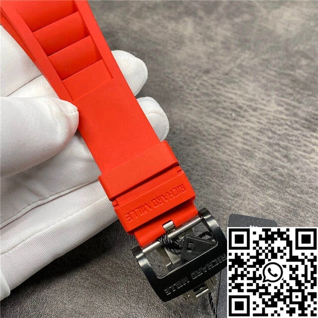 Richard Mille RM35-02 KV Factory Carbon Fiber Red Rubber Strap