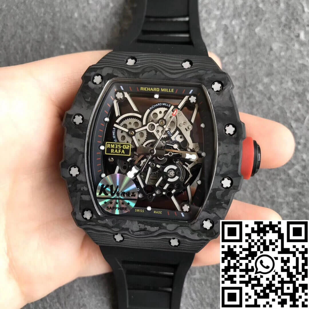 Richard Mille RM35-02 KV Factory V3 Carbon Fiber Black Strap