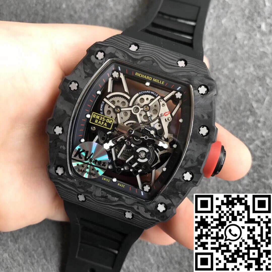 Richard Mille RM35-02 KV Factory V3 Carbon Fiber Black Strap
