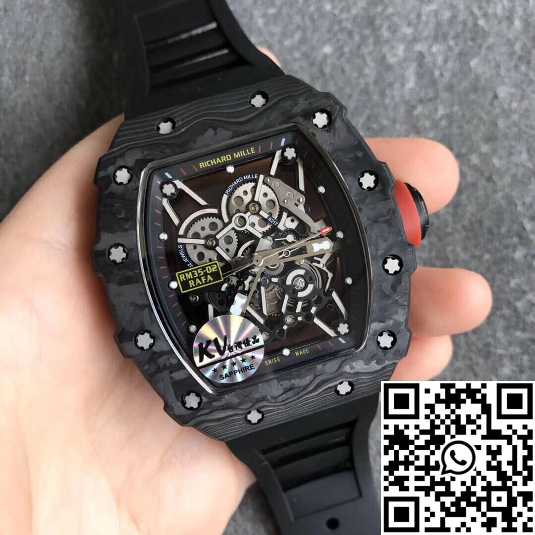 Richard Mille RM35-02 KV Factory V3 Carbon Fiber Black Strap