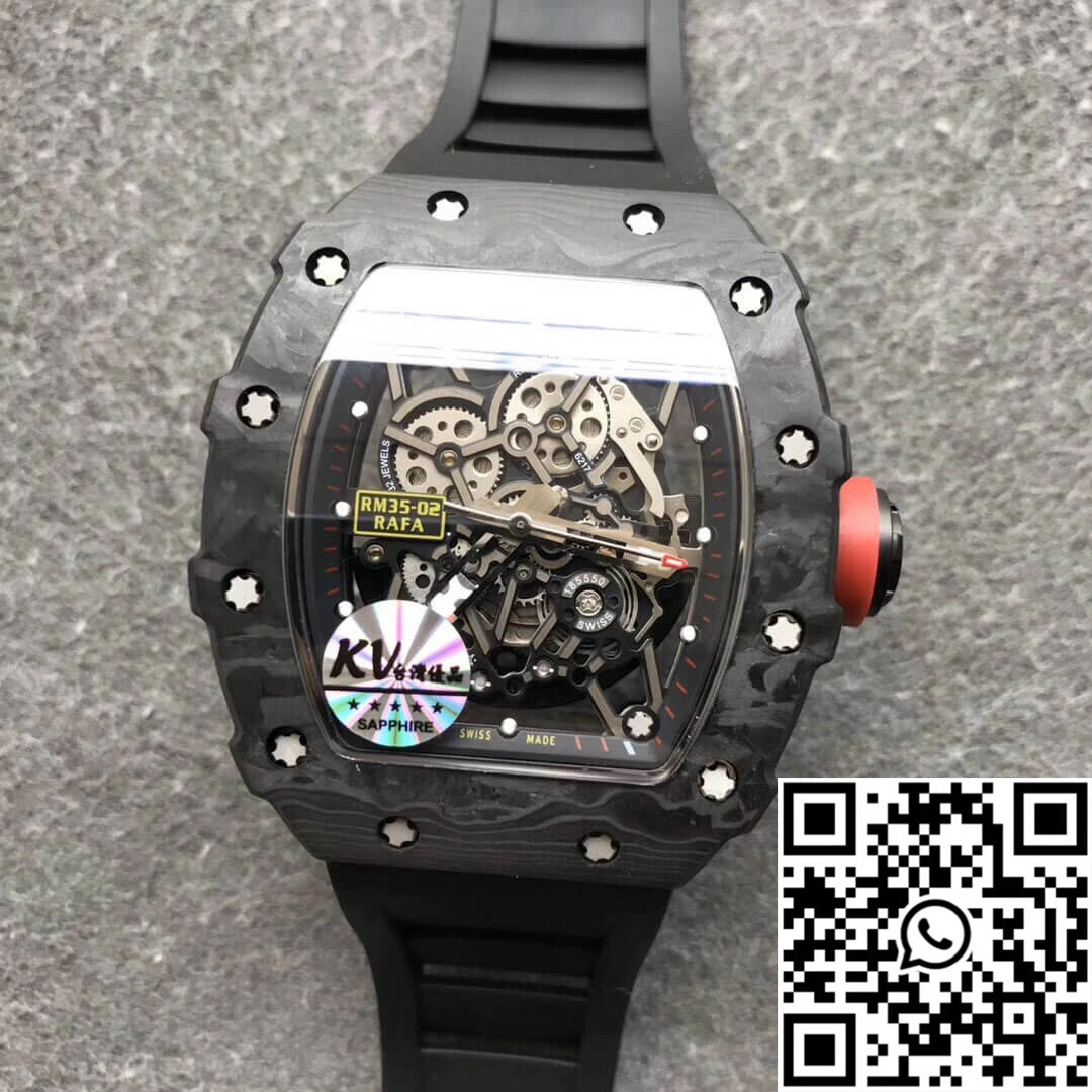 Richard Mille RM35-02 KV Factory V3 Carbon Fiber Black Strap