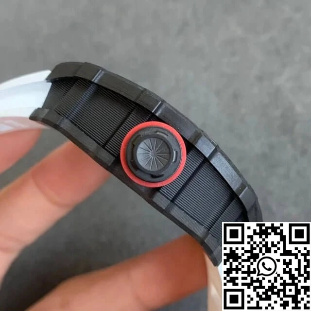 Richard Mille RM35-02 KV Factory V3 Carbon Fiber White Rubber Strap