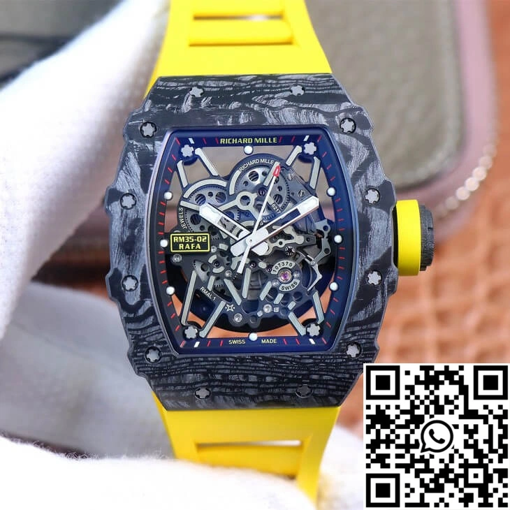 Richard Mille RM35-02 ZF Factory Yellow Rubber Strap