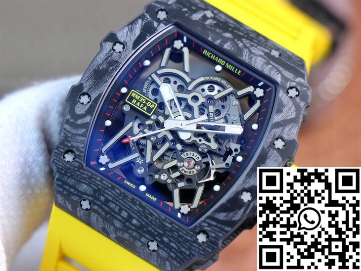 Richard Mille RM35-02 ZF Factory Yellow Rubber Strap