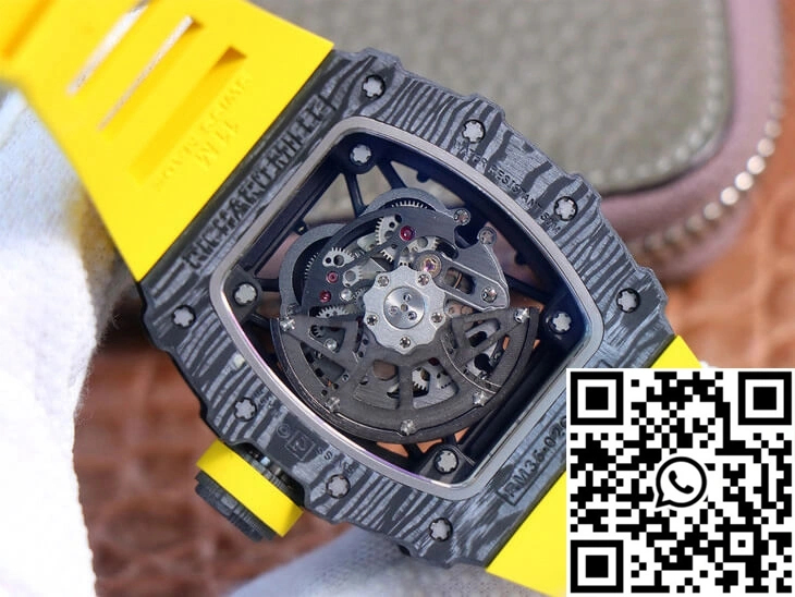 Richard Mille RM35-02 ZF Factory Yellow Rubber Strap