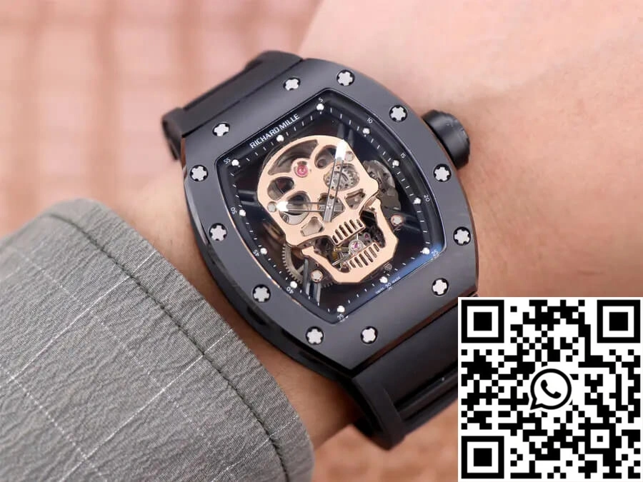 Richard Mille RM52-01 Tourbillon JB Factory Rose Gold Skull Dial