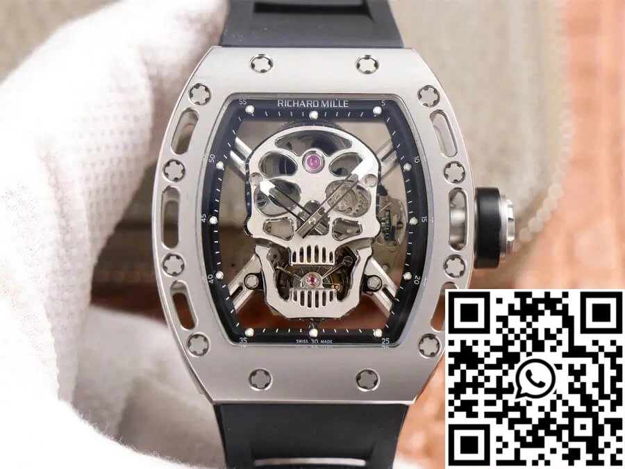 Richard Mille RM52-01 Tourbillon JB Factory Titanium Alloy Skull Dial