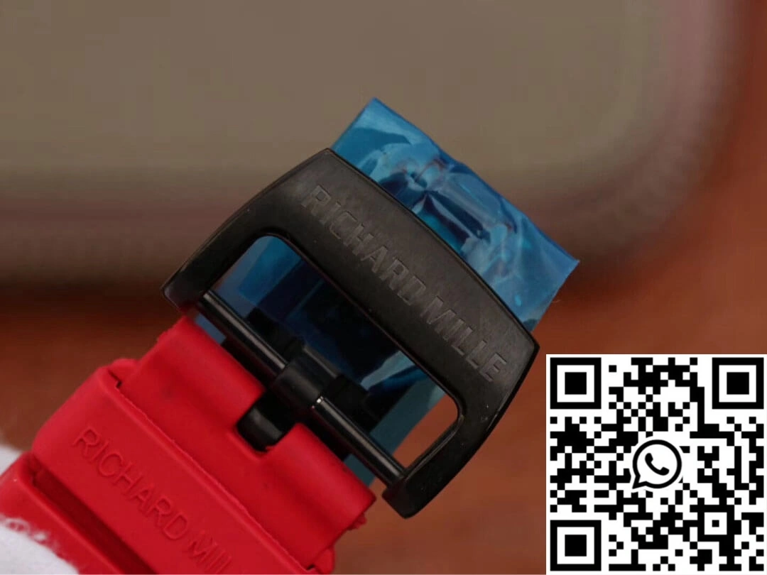 Richard Mille RM53-01 KV Factory White TPT Carbon Fiber Red Strap