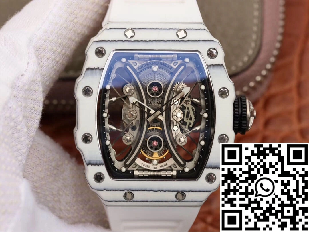 Richard Mille RM53-01 KV Factory White TPT Carbon Fiber Skeleton Dial