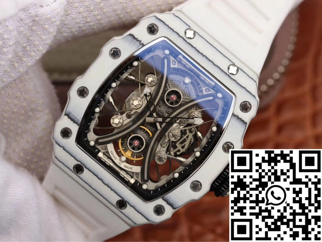 Richard Mille RM53-01 KV Factory White TPT Carbon Fiber Skeleton Dial