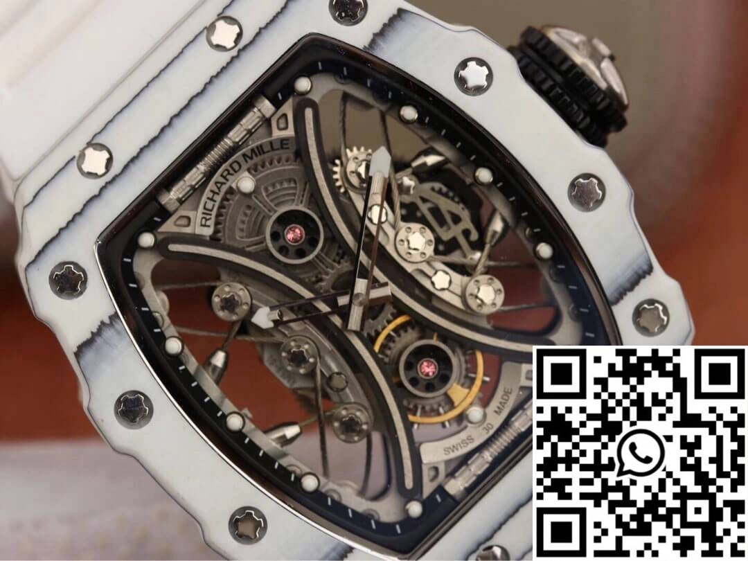 Richard Mille RM53-01 KV Factory White TPT Carbon Fiber Skeleton Dial