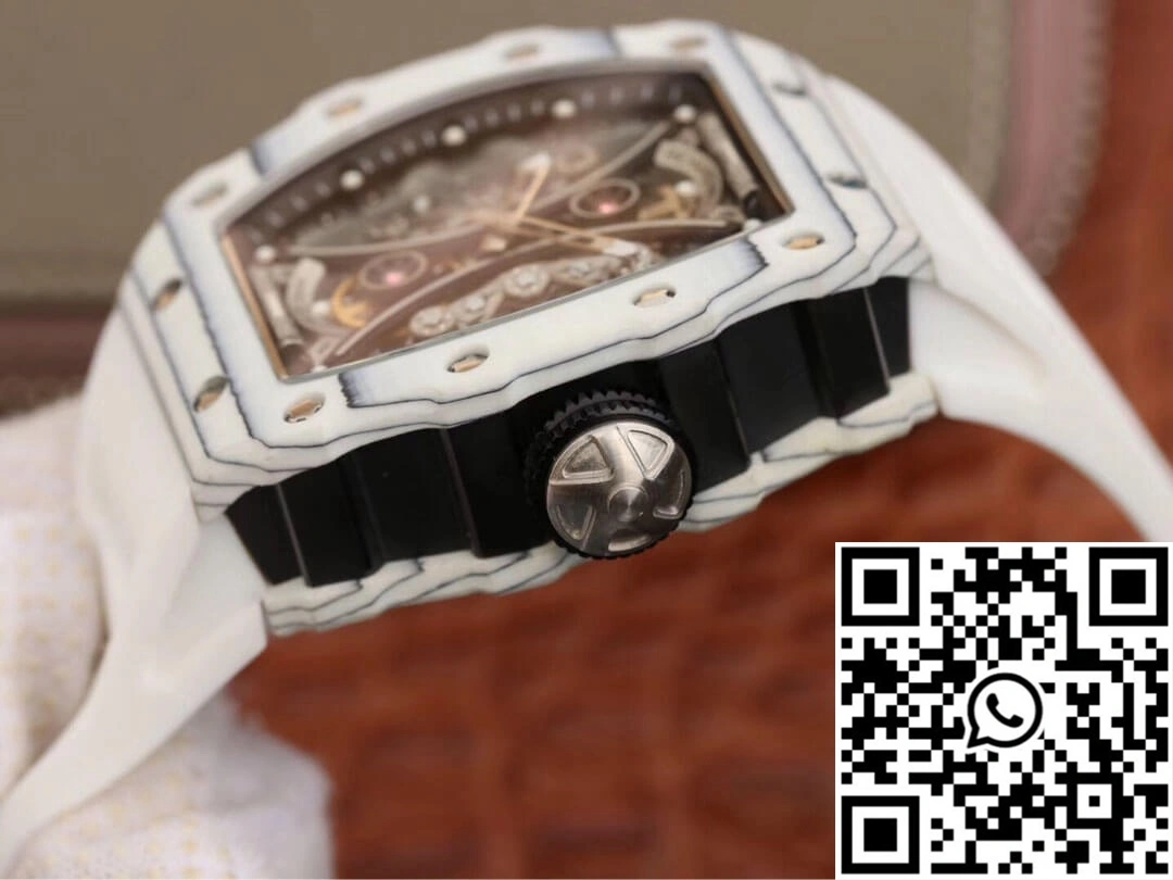 Richard Mille RM53-01 KV Factory White TPT Carbon Fiber Skeleton Dial