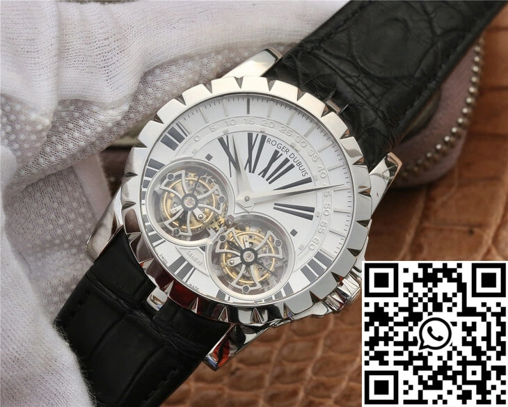 Roger Dubuis Excalibur RDDBEX0250 JB Factory Tourbillon White Dial