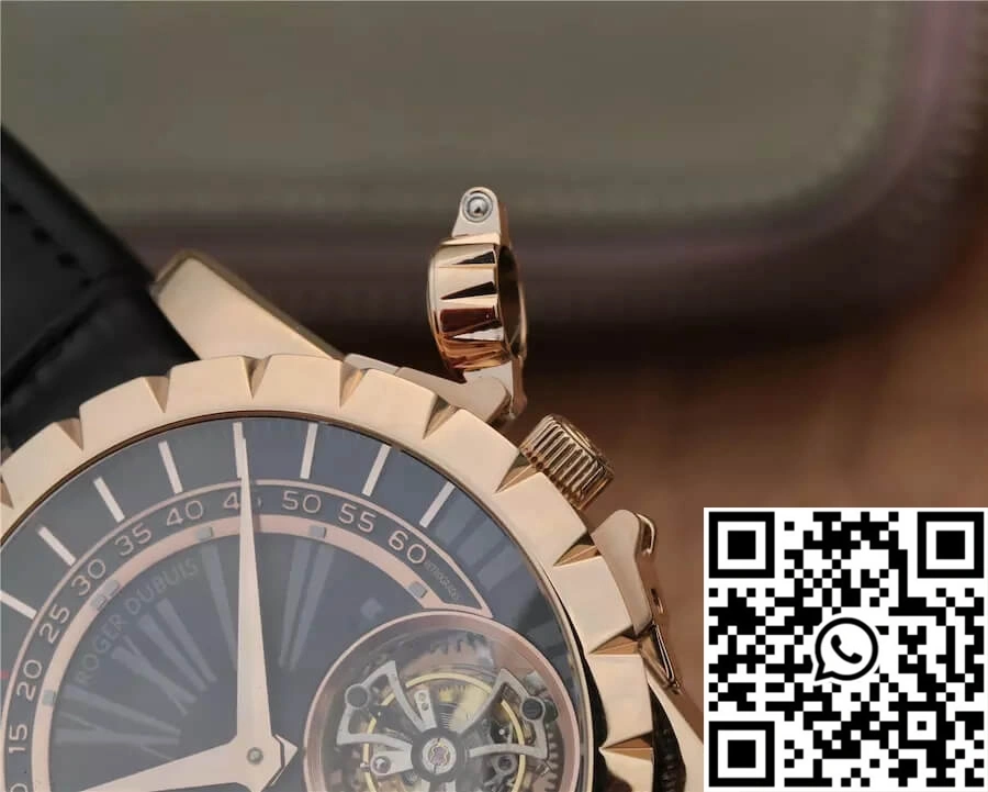 Roger Dubuis Excalibur RDDBEX0280 JB Factory Tourbillon Gold Case Black Dial