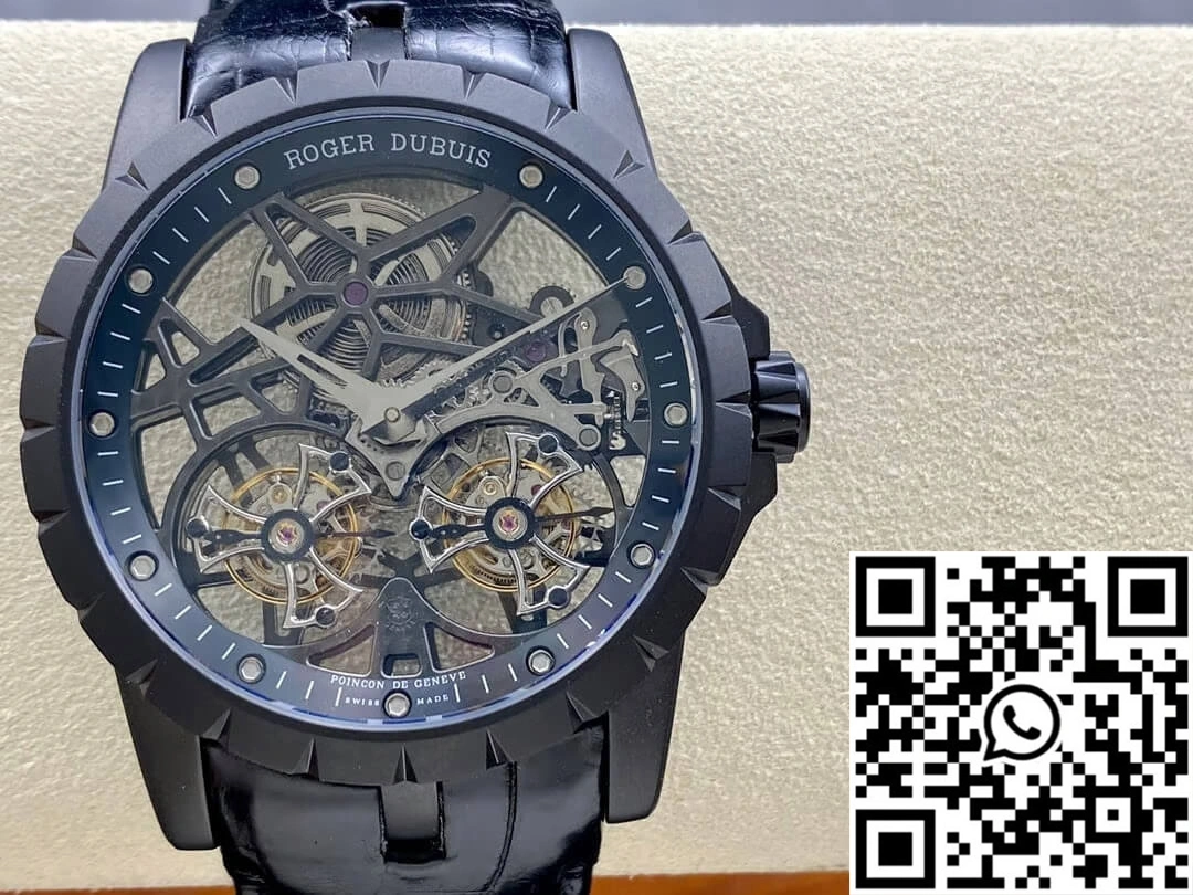 Roger Dubuis Excalibur RDDBEX0364 YS Factory Skeleton Double Tourbillon Dial