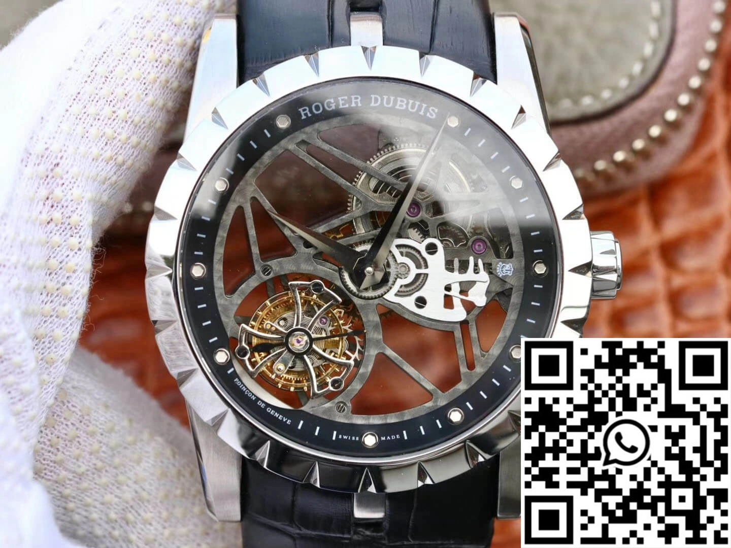 Roger Dubuis Excalibur RDDBEX0393 JB Factory Tourbillon Stainless Steel Case