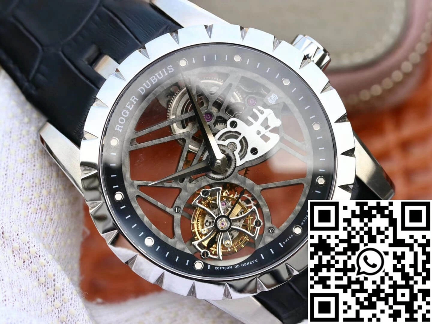 Roger Dubuis Excalibur RDDBEX0393 JB Factory Tourbillon Stainless Steel Case