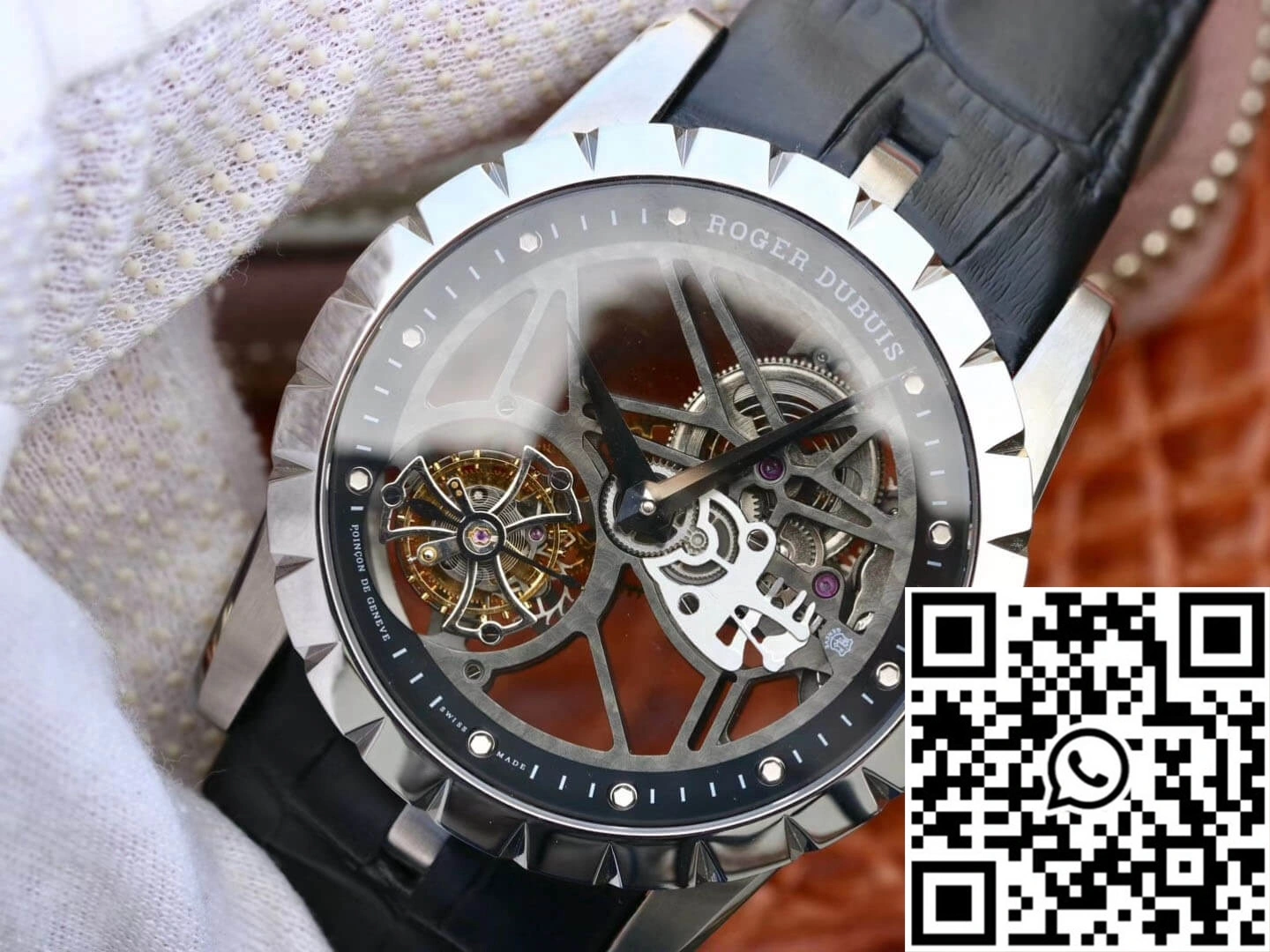 Roger Dubuis Excalibur RDDBEX0393 JB Factory Tourbillon Stainless Steel Case