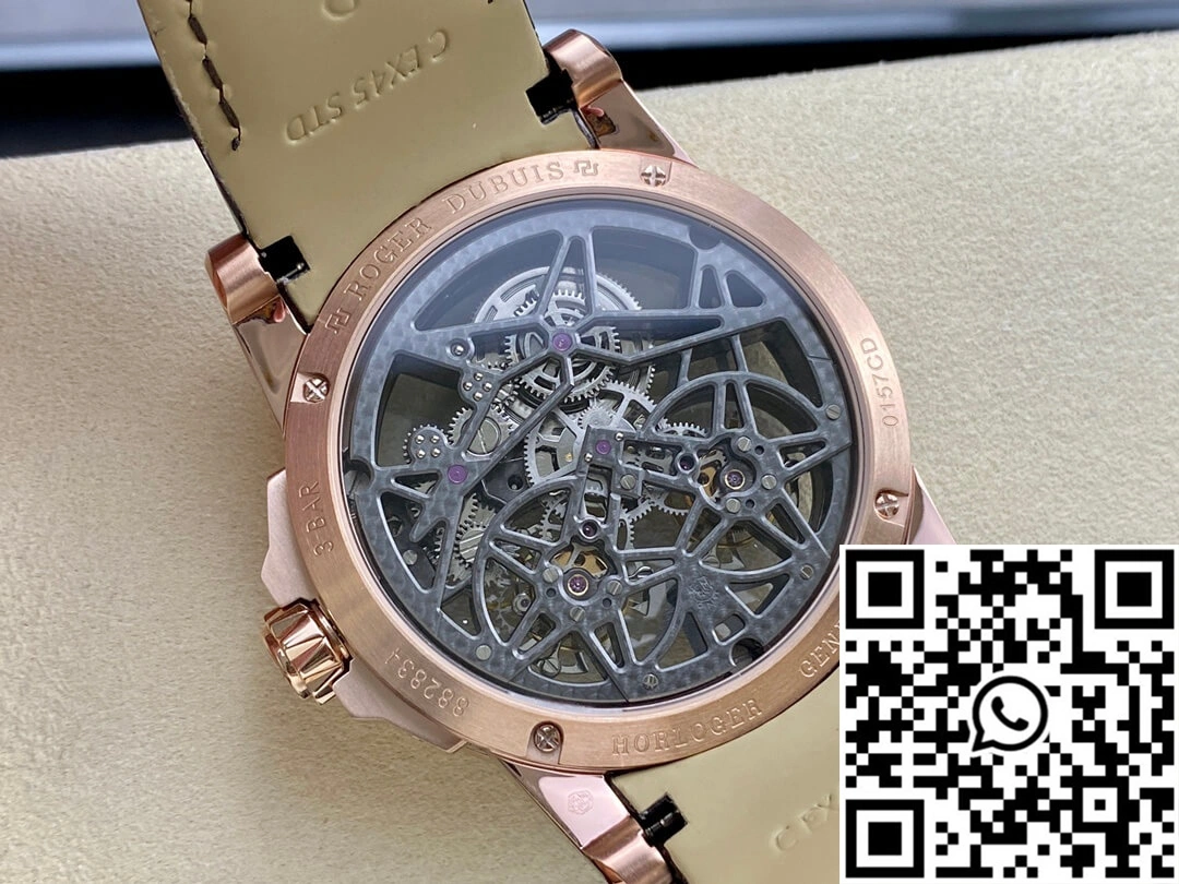 Roger Dubuis Excalibur RDDBEX0395 YS Factory Rose Gold Double Tourbillon Dial
