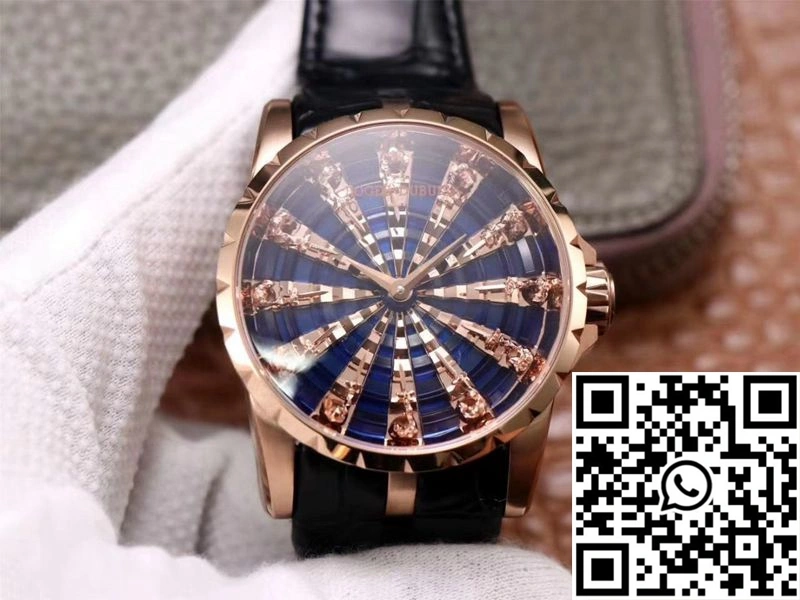 Roger Dubuis Excalibur RDDBEX0684 ZZ Factory Rose Gold Blue Dial