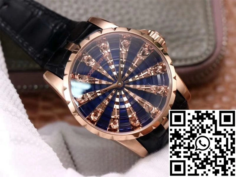 Roger Dubuis Excalibur RDDBEX0684 ZZ Factory Rose Gold Blue Dial