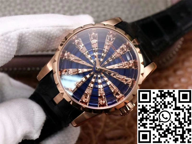 Roger Dubuis Excalibur RDDBEX0684 ZZ Factory Rose Gold Blue Dial