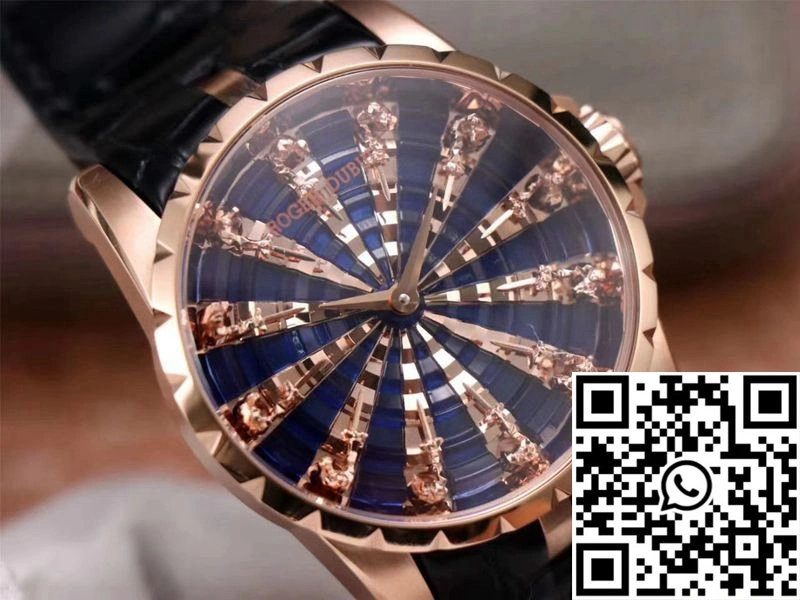 Roger Dubuis Excalibur RDDBEX0684 ZZ Factory Rose Gold Blue Dial