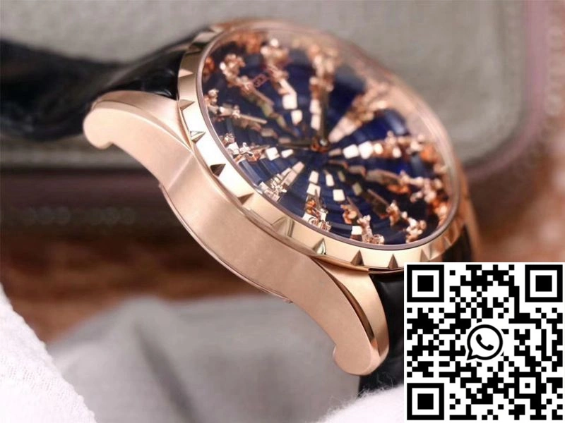 Roger Dubuis Excalibur RDDBEX0684 ZZ Factory Rose Gold Blue Dial