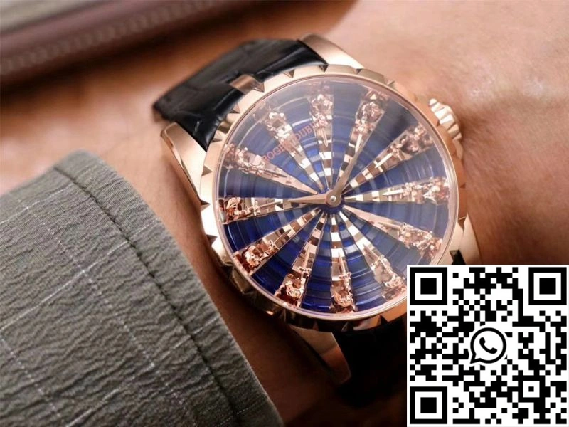 Roger Dubuis Excalibur RDDBEX0684 ZZ Factory Rose Gold Blue Dial