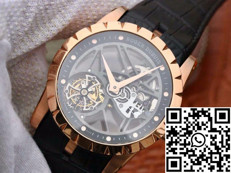 Roger Dubuis Excalibur Skeleton Flying Tourbillon RDDBEX0392 Grey Skeleton Dial