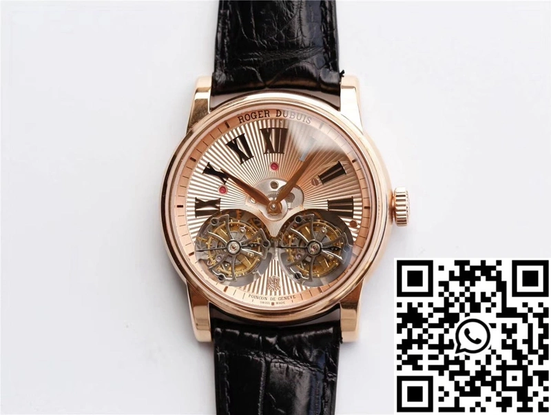 Roger Dubuis Hommage RDDBHO0562 Double Flying tourbillon JB Factory Rose Gold Dial