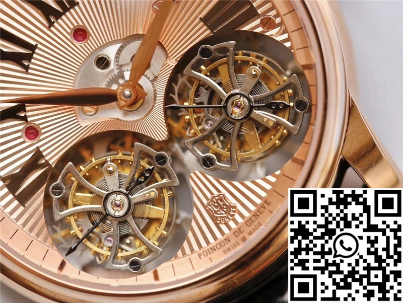 Roger Dubuis Hommage RDDBHO0562 Double Flying tourbillon JB Factory Rose Gold Dial
