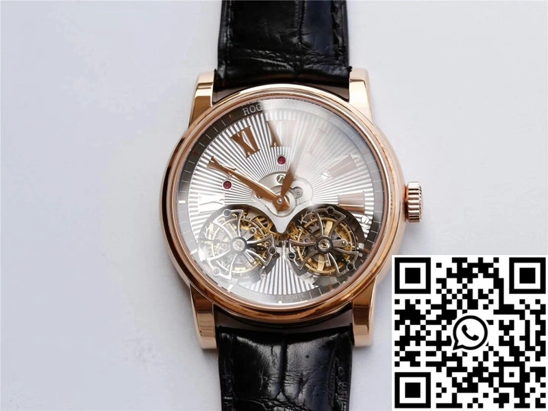 Roger Dubuis Hommage RDDBHO0562 Double Flying tourbillon JB Factory Silver Dial