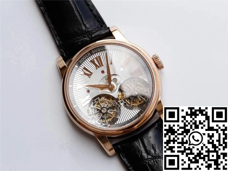 Roger Dubuis Hommage RDDBHO0562 Double Flying tourbillon JB Factory Silver Dial
