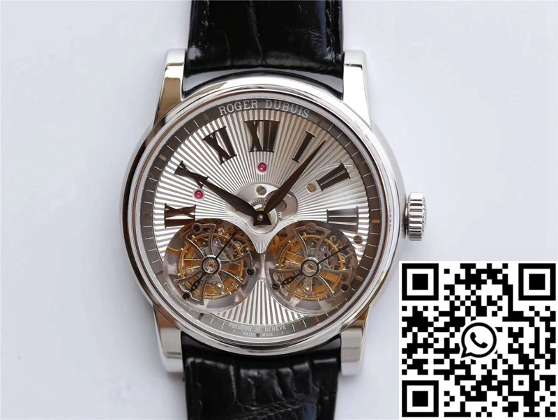 Roger Dubuis Hommage RDDBHO0562 Double Flying tourbillon JB Factory White Gold Case