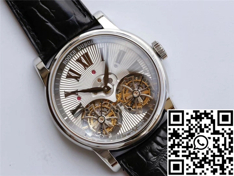 Roger Dubuis Hommage RDDBHO0562 Double Flying tourbillon JB Factory White Gold Case